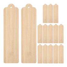 15Stk Blanko Holz Lesezeichen Zum Bemalen, Naturholz DIY Tags Khaki