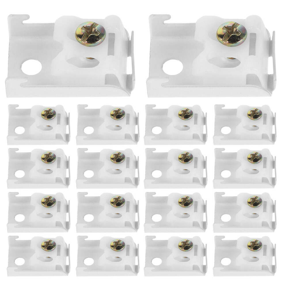Photos - Other for Repair 60Pcs Plastic Metal Window Blind Mounting Brackets Silver Storage Use