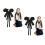 2Pièces Femme Noir Matériau Mode Ajustable 3
