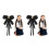 2Pièces Femme Noir Matériau Mode Ajustable 6