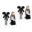 2Pièces Femme Noir Matériau Mode Ajustable 7