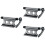 3Pièces Support Fourche Fixation Gris Montage Rapide 6