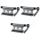 3Pièces Support Fourche Fixation Gris Montage Rapide 3
