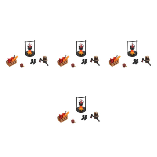 4Ensembles Poêle Miniature Et Pour Jeu DIY Coloré 2