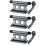 3Pièces Support Fourche Fixation Gris Montage Rapide 8