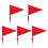 5Pcs Durable Red Garden Marker Flags with Stakes for Lawn Use 1