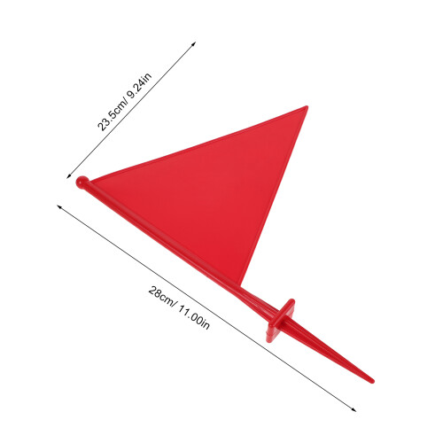 5Pcs Durable Red Garden Marker Flags with Stakes for Lawn Use 2