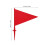 5Pcs Durable Red Garden Marker Flags with Stakes for Lawn Use 2