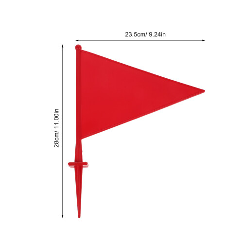 5Pcs Durable Red Garden Marker Flags with Stakes for Lawn Use 1