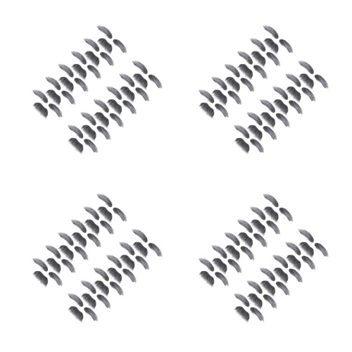 48Set Set Realistico E Sopracciglia Grigi Autoadesivi Per 2
