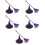 5Set Da Strega Viola Per Photo Prop E Decorazioni Halloween 9