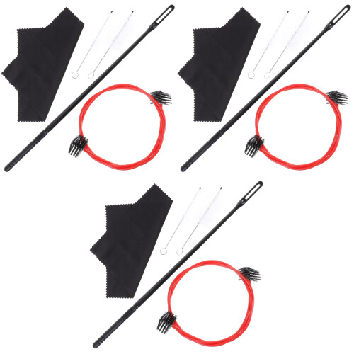 3Set Kit Spazzole Pulizia Tromba Multiuso Per Strumenti A 2