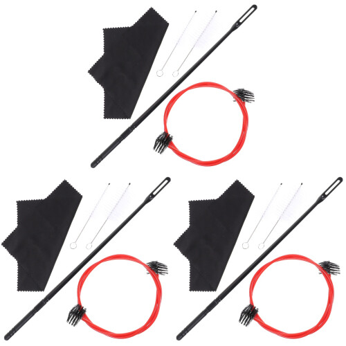 3Set Kit Spazzole Pulizia Tromba Multiuso Per Strumenti A 1
