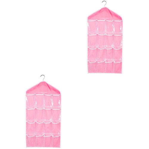 2Pz Organizer Da Porta Rosa Con Multiplo Per E Gioielli 2