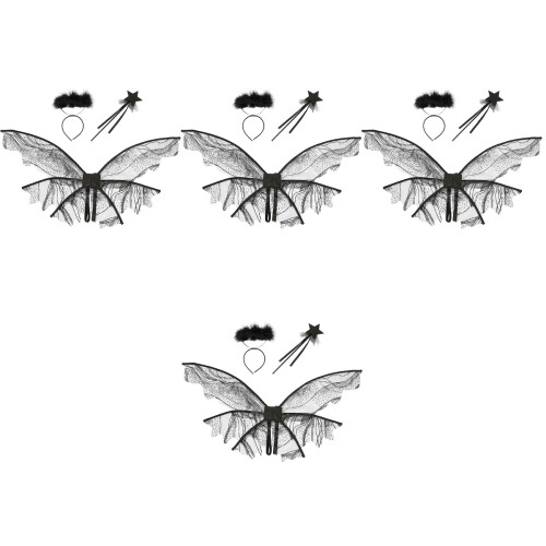 4Set Costume Nero Per Ragazzi E Ragazze Butterﬂy E Angelo 2