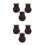 6Pz Silicone Cioccolato E Marrone Uso Pasticceria 6