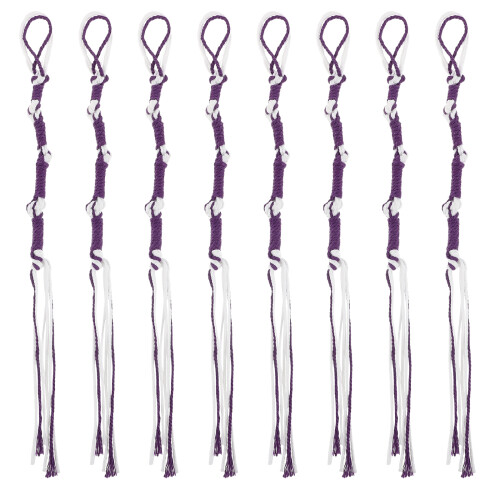 8Pz Frange Tzitzits Viola Per Decorazione Jeans E Sciarpa Da Preghiera