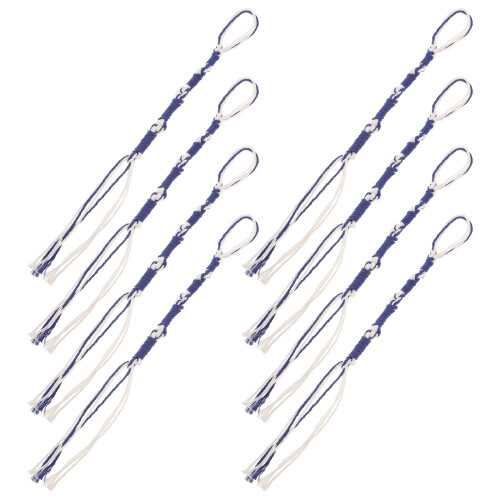 8Pièces Glands Tzitzit Textiles Suppléments Prière Bleu Tallit