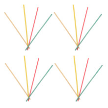 80Pz Strisce Bamboo Per Fai Da Te Colorate Strisce Piane Per