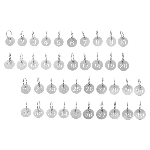 160Pz Etichette Numerate Metalliche Argentate Con Anello Per Organizer 1