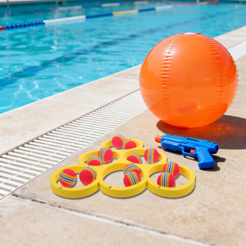 1Set Gioco Anelli in Eva Per Piscina Famiglia E Amici 2