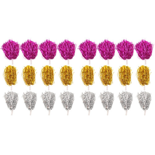 24Pz Pom Poms Cheerleader in Pet Per Danza E Cosplay 1