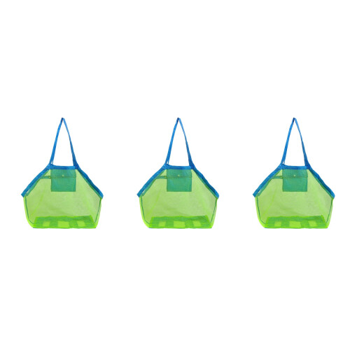 3Pz Borsa Giochi Spiaggia Mesh Multi Con Manici Robusti 2