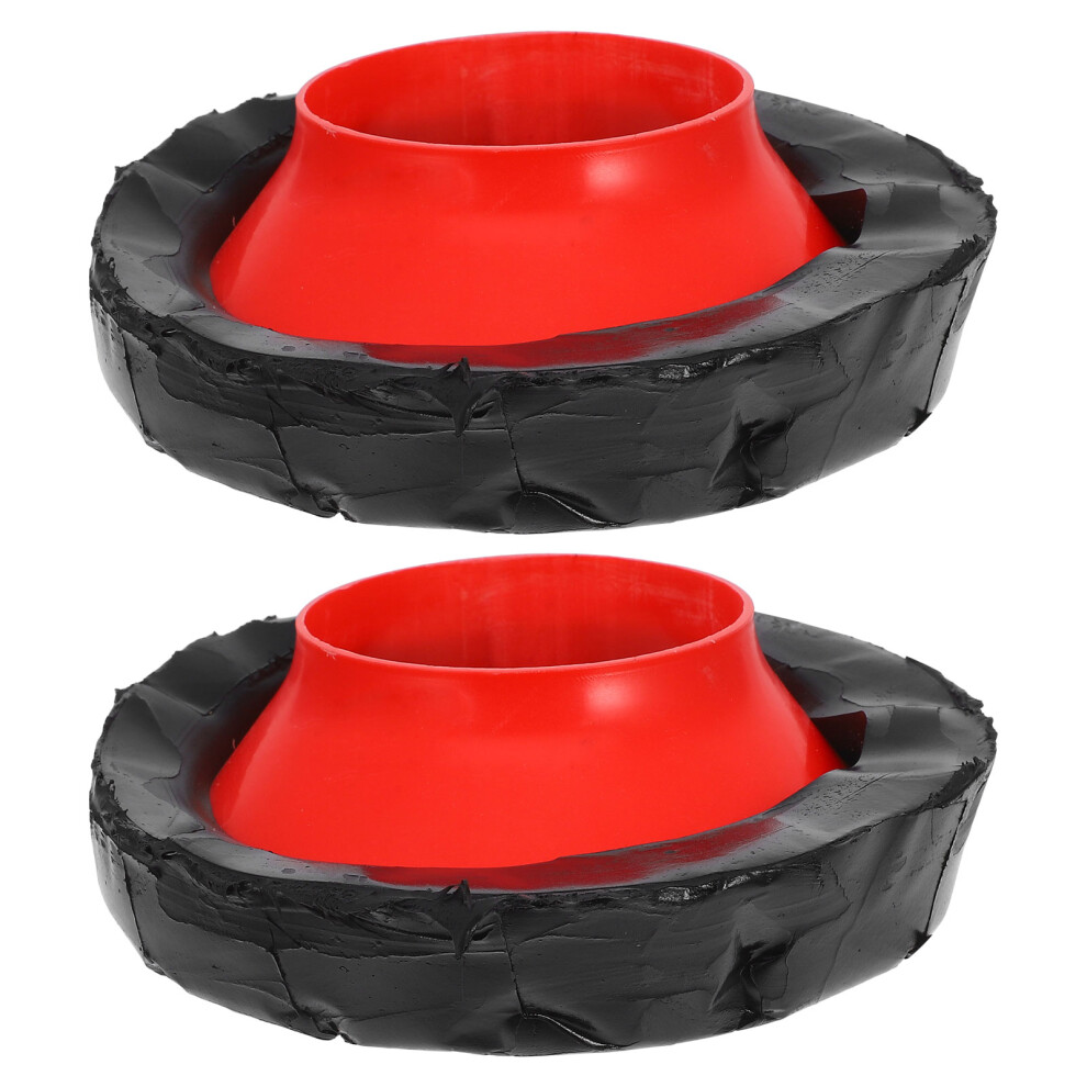 2 Szt. Gumowe Uszczelnienie Woskowe Do Toalety, Niecentryczne-image