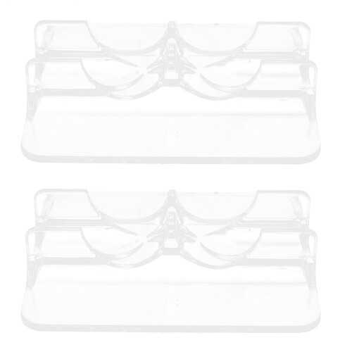 2Pares Suporte Resistente PVC Transparente Para Armazenar 2
