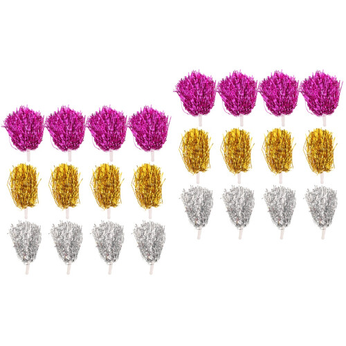 24Pz Pom Poms Cheerleader in Pet Per Danza E Cosplay 2