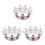 3Pz Mini Viola Con Pettine E Strass Accessorio Compleanno 5