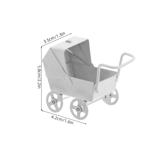 Metallo Miniatura Bianco Per Casa Bambole 1