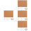 4Set Bacheca in Khaki Per Note Foto Messaggi Uso Domestico 5