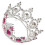3Pz Mini Viola Con Pettine E Strass Accessorio Compleanno 3