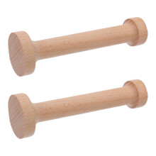 2Pz Tamper Doppia in Legno Beige Per Pasta E Tartine Da Forno