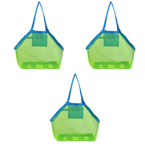 3Pz Borsa Giochi Spiaggia Mesh Multi Con Manici Robusti 1