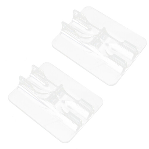 2Pares Suporte Resistente PVC Transparente Para Armazenar 1