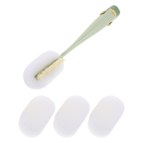 3Conjuntos Escova De Para Garrafas Verde PP ABS Com 1