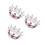 3Pz Mini Viola Con Pettine E Strass Accessorio Compleanno 8