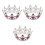 3Pz Mini Viola Con Pettine E Strass Accessorio Compleanno 6