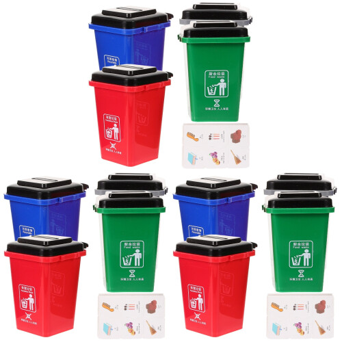 3Conjuntos Mini De Lixeiras Para Decoração E Ambiental 2