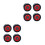 2Set Ruote Roller Doppia PU Nero Per Pattini Outdoor Strade 10