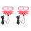 2Pz Accessorio Guinzaglio Per Con in Cuoio Rosa 2