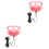 2Pz Accessorio Guinzaglio Per Con in Cuoio Rosa 3