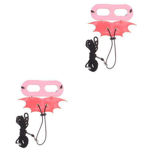 2Pz Accessorio Guinzaglio Per Con in Cuoio Rosa 2