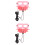 2Pz Accessorio Guinzaglio Per Con in Cuoio Rosa 5
