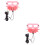 2Pz Accessorio Guinzaglio Per Con in Cuoio Rosa 6