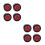 2Set Ruote Roller Doppia PU Nero Per Pattini Outdoor Strade 6