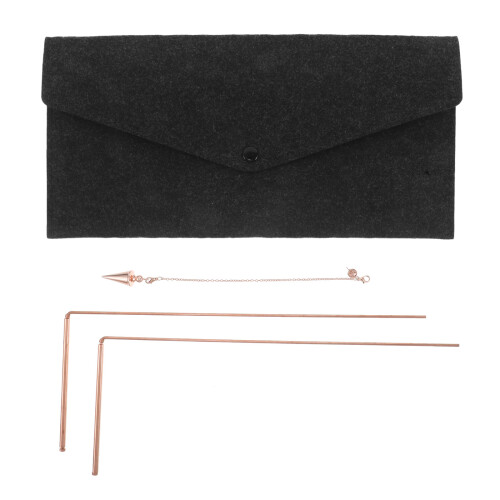 Set Bacchetta Divinatoria In Ottone Con E Borsa