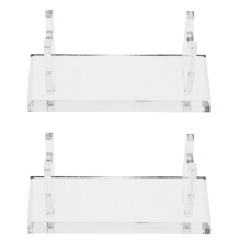 2St Transparante Acryl Scheermesstandaard Voor Met Afvoergat